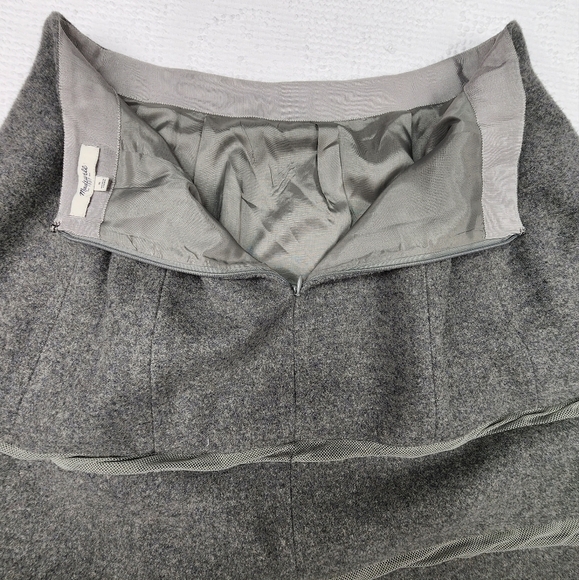 Madewell Gray Wool Blend Turnout Skirt Size 8 - Picture 11 of 12